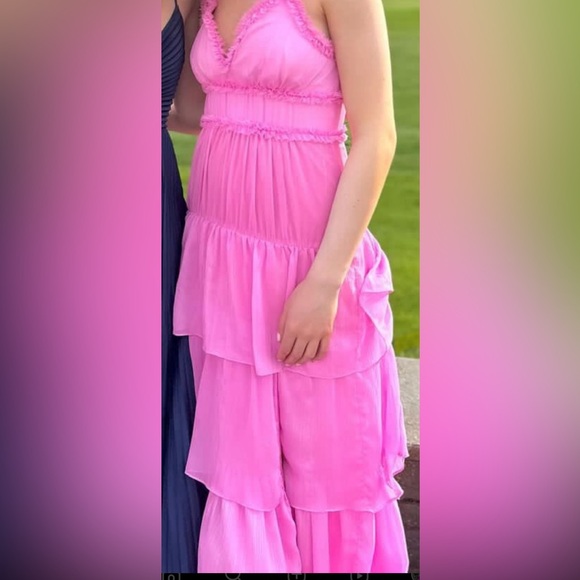 LIKELY hot pink Athena Maxi Dress size 4 - Picture 2 of 2